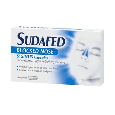 Sudafed blocked nose caps